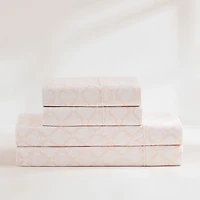 Peach Damask 6-pc. Queen Sheet Set