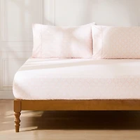 Peach Damask 6-pc. Queen Sheet Set