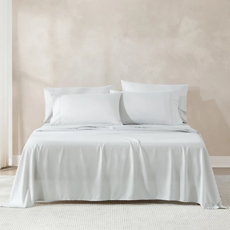 Solid Light Gray Verona 6-pc. King Sheet Set