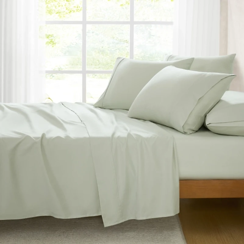 Solid Sage Verona 6-pc. Queen Sheet Set