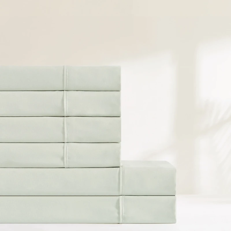 Solid Sage Verona 6-pc. Queen Sheet Set