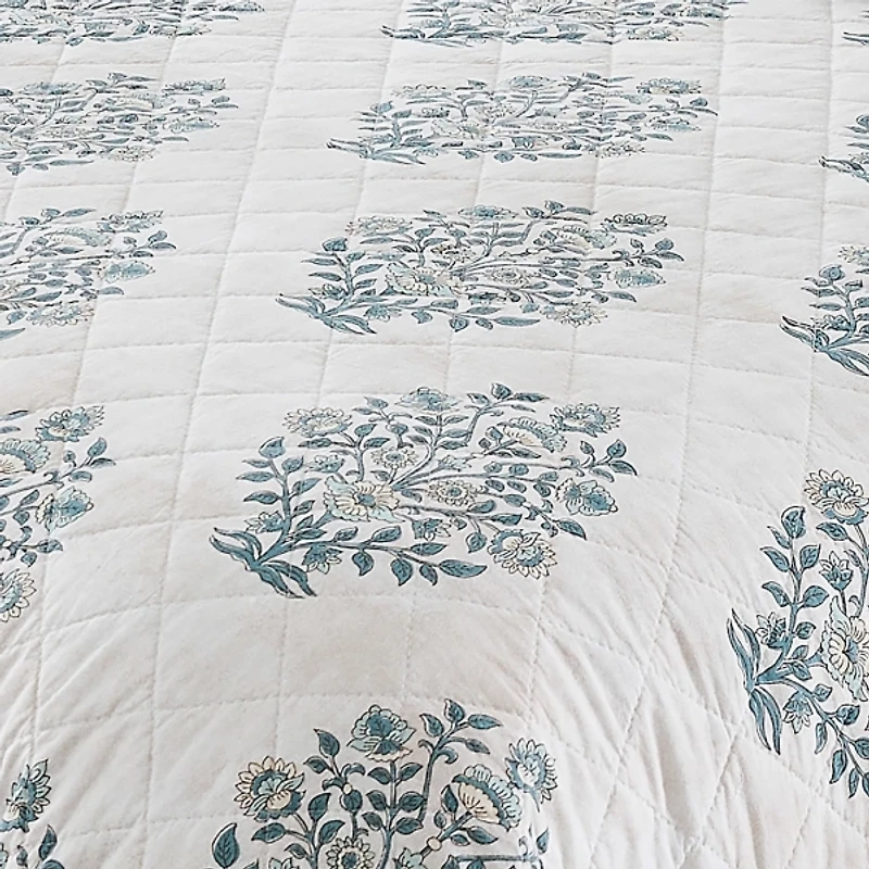 Blue Sofia Reversible 3-pc. King Quilt Set