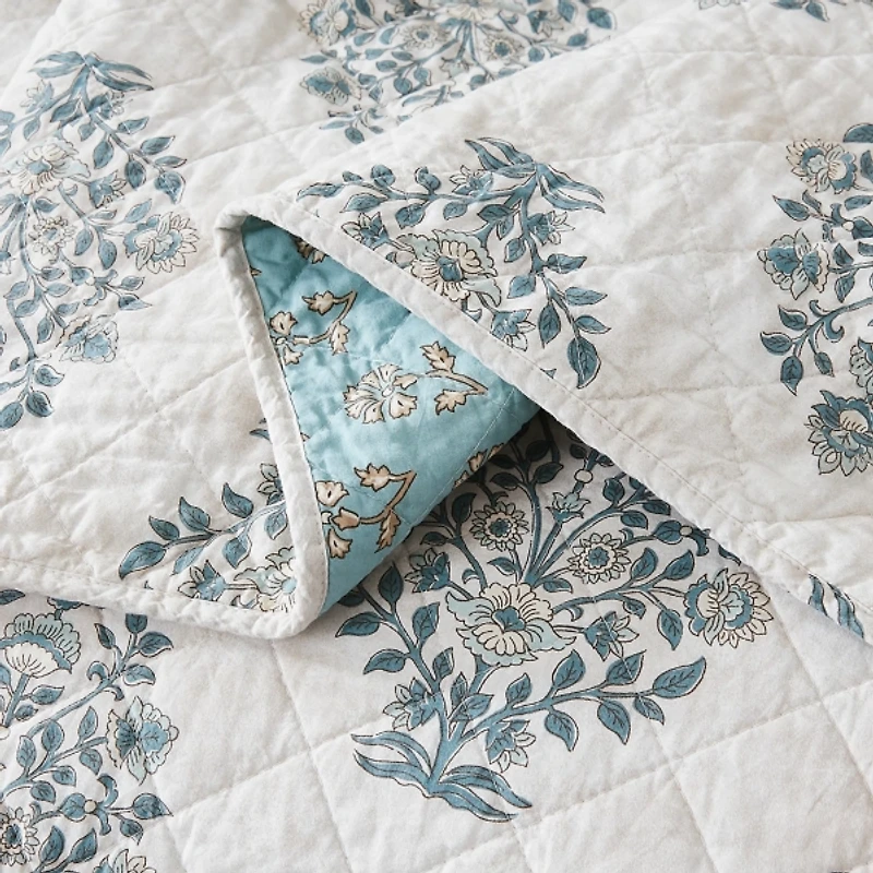 Blue Sofia Reversible 3-pc. King Quilt Set