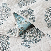 Blue Sofia Reversible 3-pc. King Quilt Set