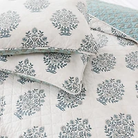 Blue Sofia Reversible 3-pc. King Quilt Set