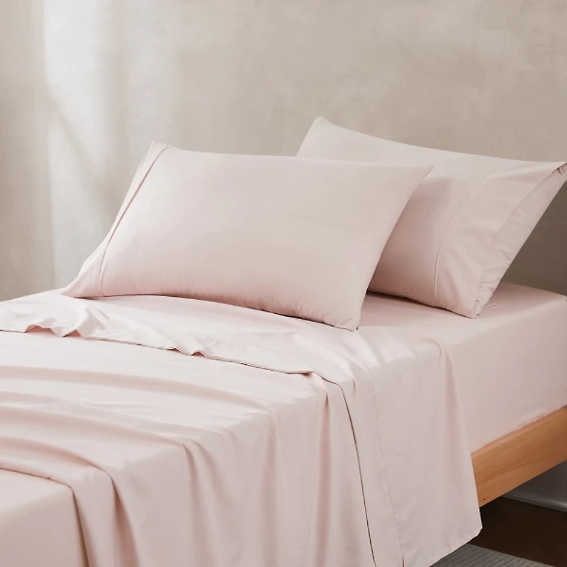 Solid Peach Verona 4-pc. Twin Sheet Set