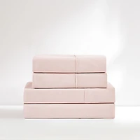 Solid Peach Verona 4-pc. Twin Sheet Set