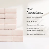 Solid Peach Verona 6-pc. King Sheet Set