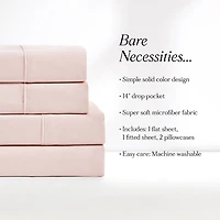 Solid Peach Verona 4-pc. Twin Sheet Set