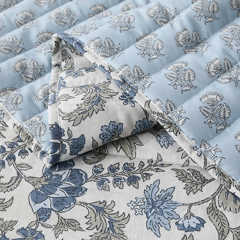 Lillian Floral Reversible 6-pc. King Quilt Set