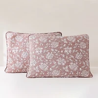 Zara Terracotta Floral 3-pc. Full/Queen Quilt Set