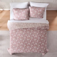 Zara Terracotta Floral 3-pc. King Quilt Set