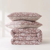 Zara Terracotta Floral 3-pc. King Quilt Set
