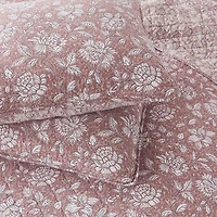 Zara Terracotta Floral 3-pc. King Quilt Set