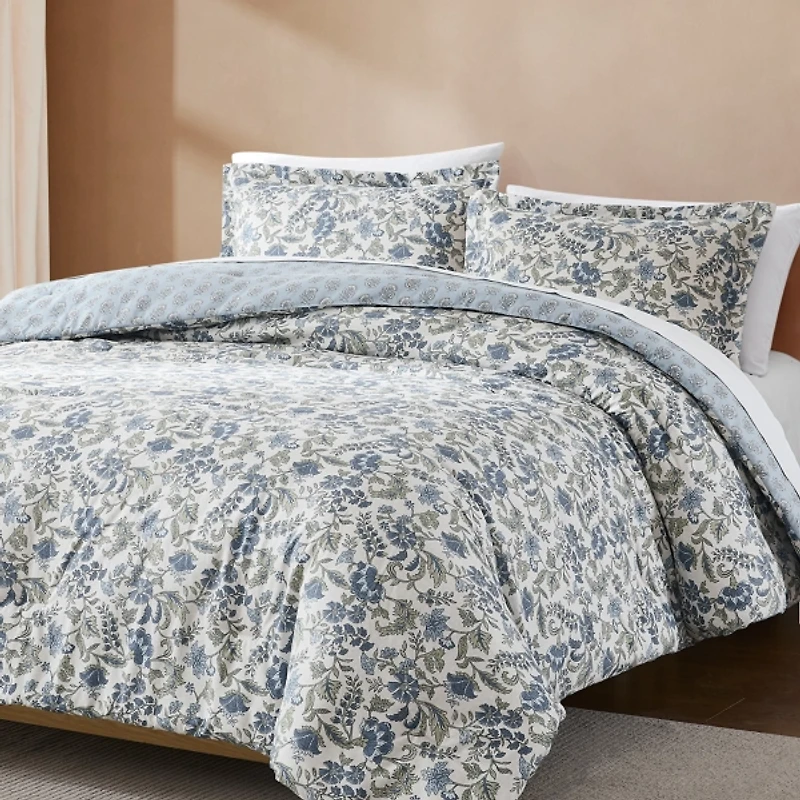 Lillian Floral Reversible 3-pc. King Comforter Set