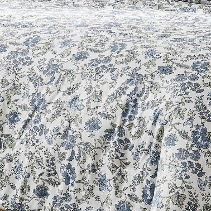 Lillian Floral Reversible 3-pc Queen Comforter Set