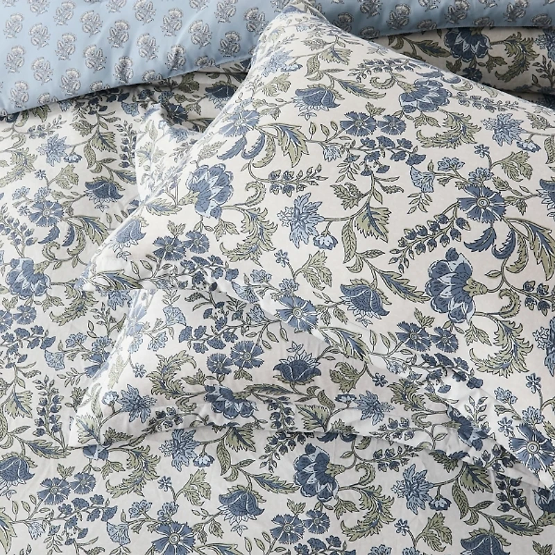 Lillian Floral Reversible 3-pc Queen Comforter Set