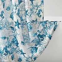 Watercolor Sea Life Shower Curtain