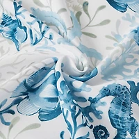 Watercolor Sea Life Shower Curtain