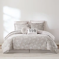 Zara Tan Floral 8-pc. King Comforter Set