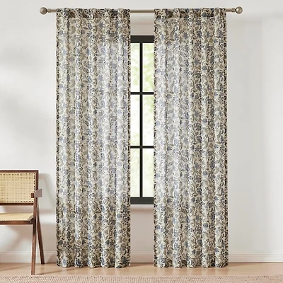 Vintage Lillian Floral Curtain Panel Set, 84 in.