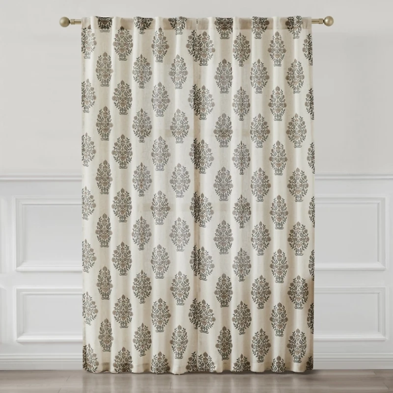 Sofia Floral Bouquet Curtain Panel Set, 84 in.