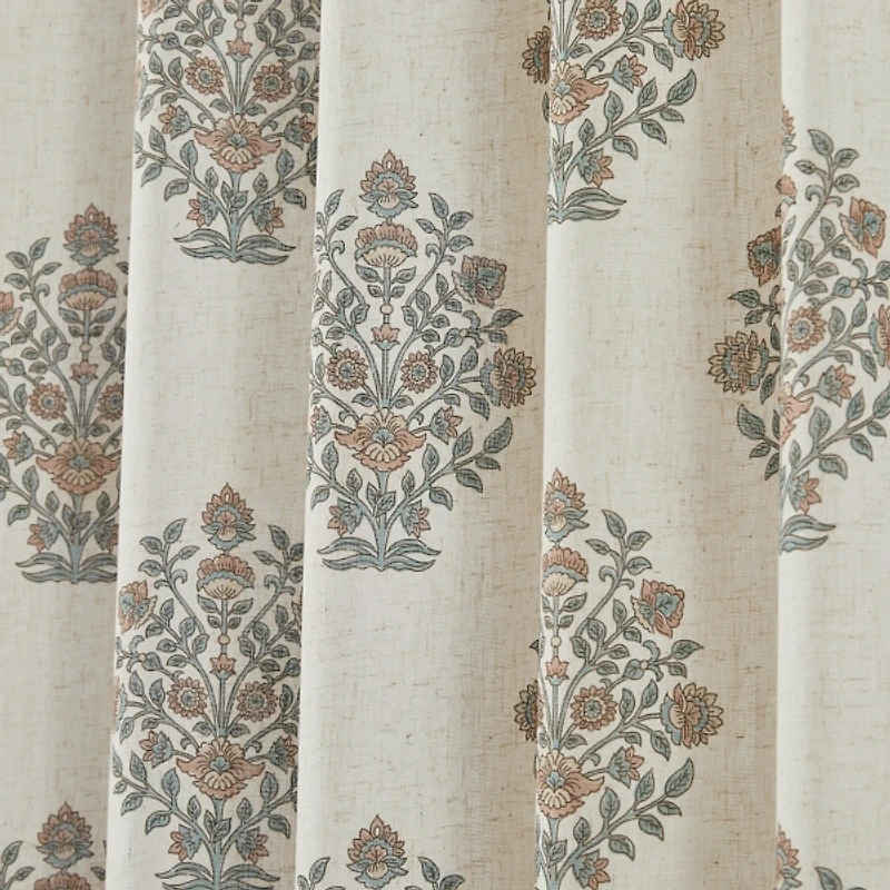 Sofia Floral Bouquet Curtain Panel Set, 84 in.