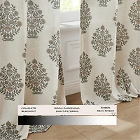 Sofia Floral Bouquet Curtain Panel Set, 84 in.