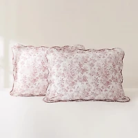 Peony Toile Reversible 3-pc. King Quilt Set