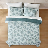 Blue Rose Garden 3-pc. King Coverlet Set