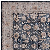 Blue Nora Washable Area Rug, 8x10