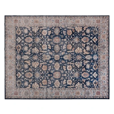 Blue Nora Washable Area Rug, 8x10