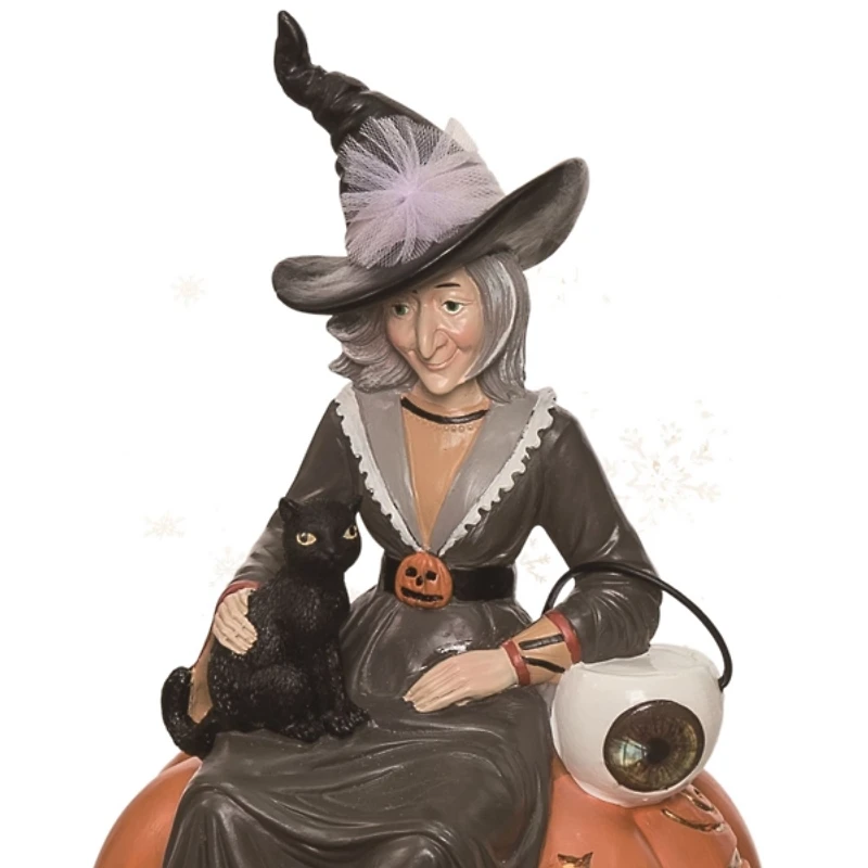 LED Halloween Witch Figurines, Set of 2