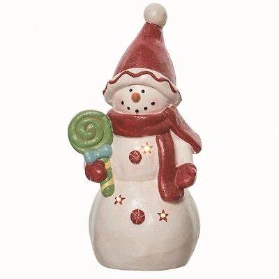 Multicolor Light Up Snowman Figurine
