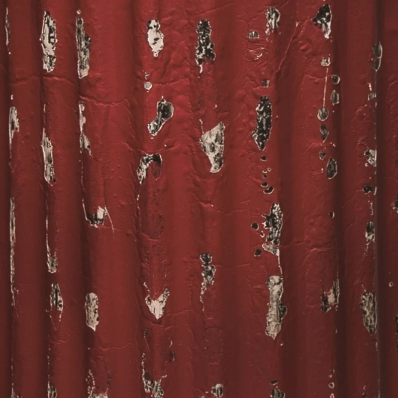 Distressed Red & Green Metal Buckets, Set of 2