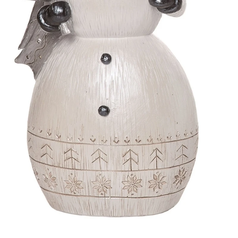 Metallic Snowman Figurines, Set of 2