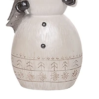 Metallic Snowman Figurines, Set of 2