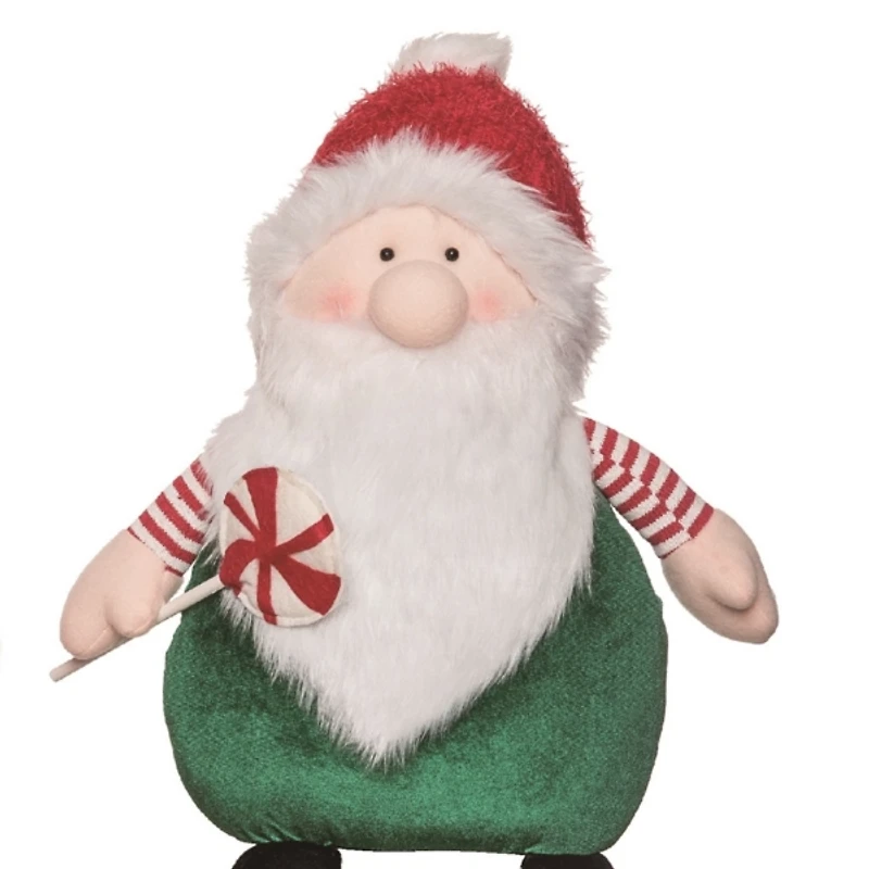 Plush Alpine Santa Figurines, Set of 2