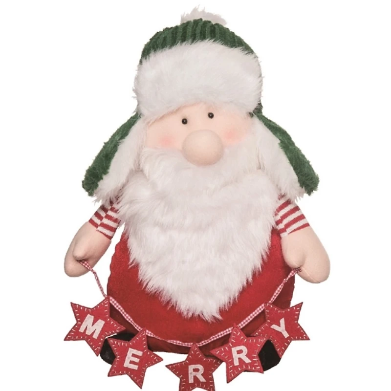 Plush Alpine Santa Figurines, Set of 2
