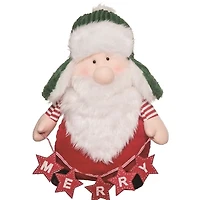 Plush Alpine Santa Figurines, Set of 2
