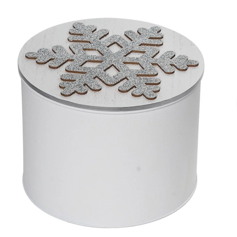 White Christmas Nesting Containers, Set of 3