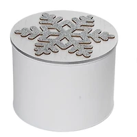 White Christmas Nesting Containers, Set of 3