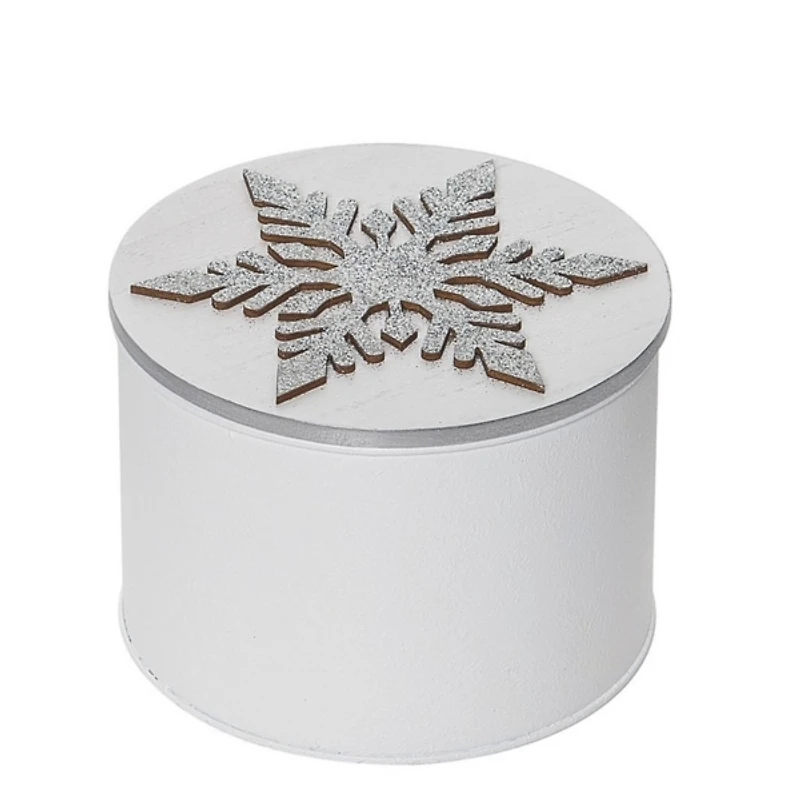 White Christmas Nesting Containers, Set of 3
