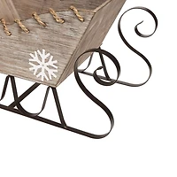 Brown Rustic Wood Christmas Sleigh