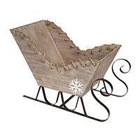 Brown Rustic Wood Christmas Sleigh