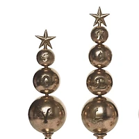 Gold Peace, Noel, and Joy Finial Statues, Set of 3