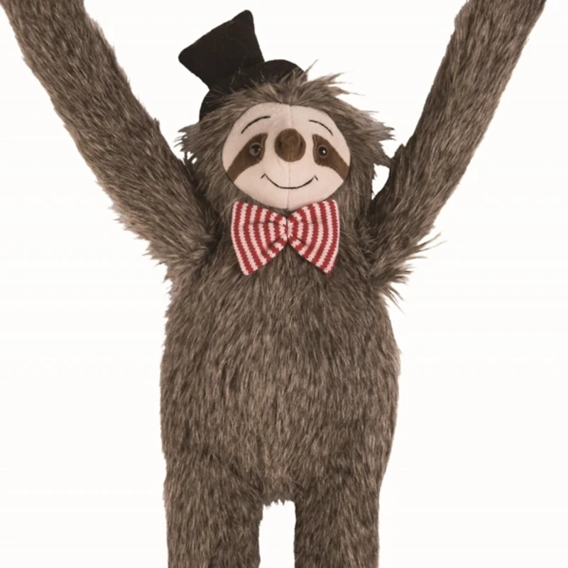 Plush Hanging Christmas Sloth Ornaments, Set of 2