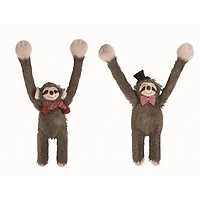 Plush Hanging Christmas Sloth Ornaments, Set of 2