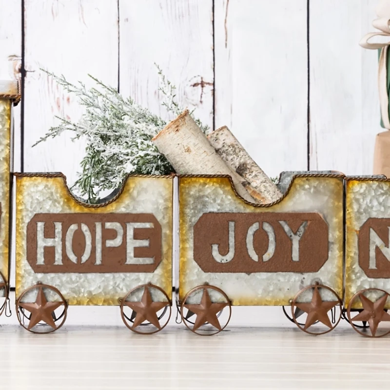 Bronze Metal Christmas Train Statue