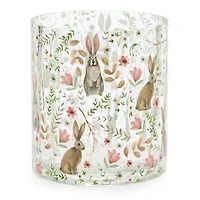Botanical Bunnies Glass Hurricane